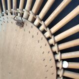 Vintage rattan sun mirror 47cm