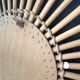 Vintage rattan sun mirror 47cm