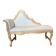 Italian Artisanal Little White Sofa in Natural Wood