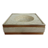 Travertine & Brass Ashtray by Fratelli Mannelli, Italy, 1970s
