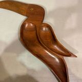 Plat apéritif représentant un oiseau en bois Guyane