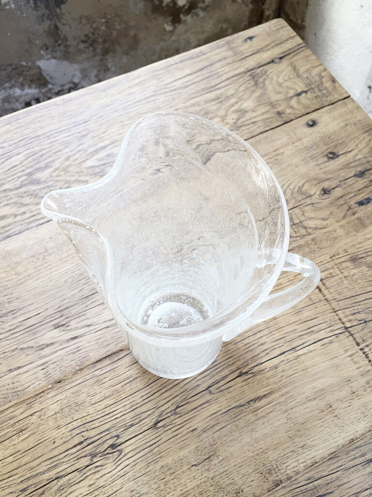 Biot glass carafe