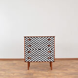 Mid-Century Danish Op-Art Chest of Drawers, 1960s.