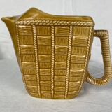 Rectangular ocher ceramic pitcher