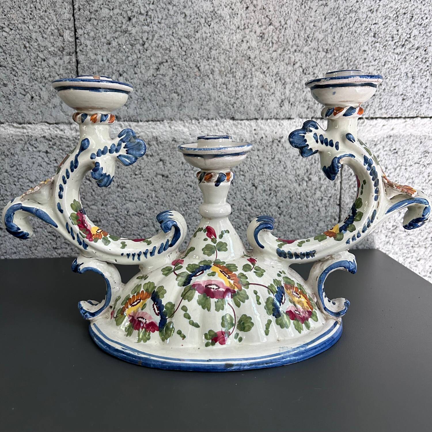 Pair of Italian signed candlesticks