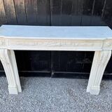 Louis XVI Style Fireplace in Carrara Marble Circa 1880