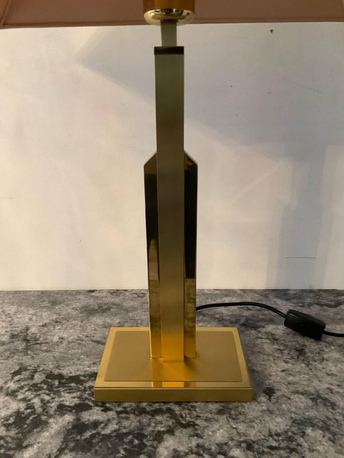 Lampe Deknudt en laiton style Hollywood Regency des années 70