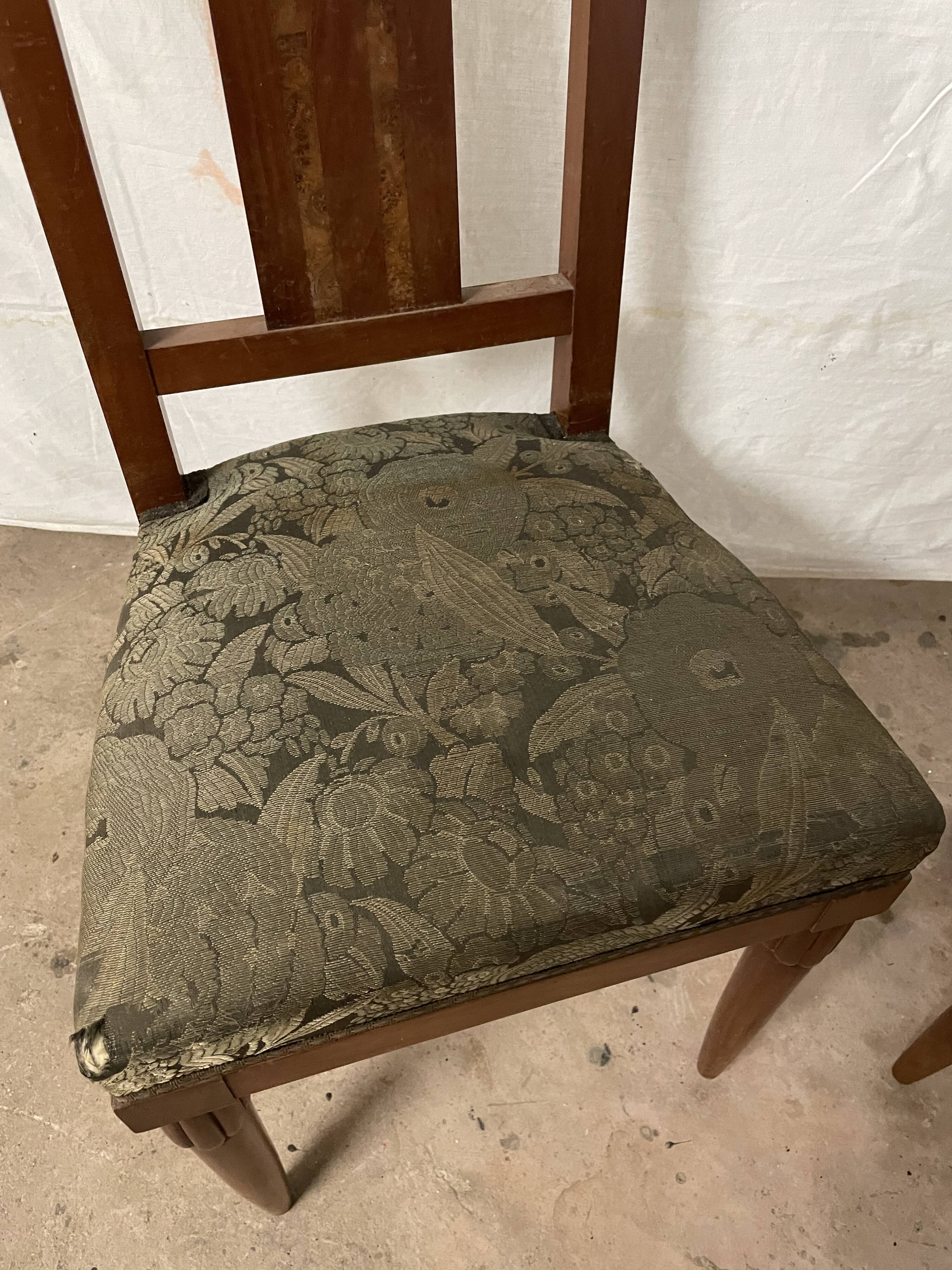 Duo of art deco chairs