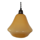 Vintage pendant light, yellow opaline.