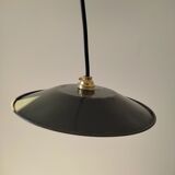 Old suspension in green enamelled sheet metal