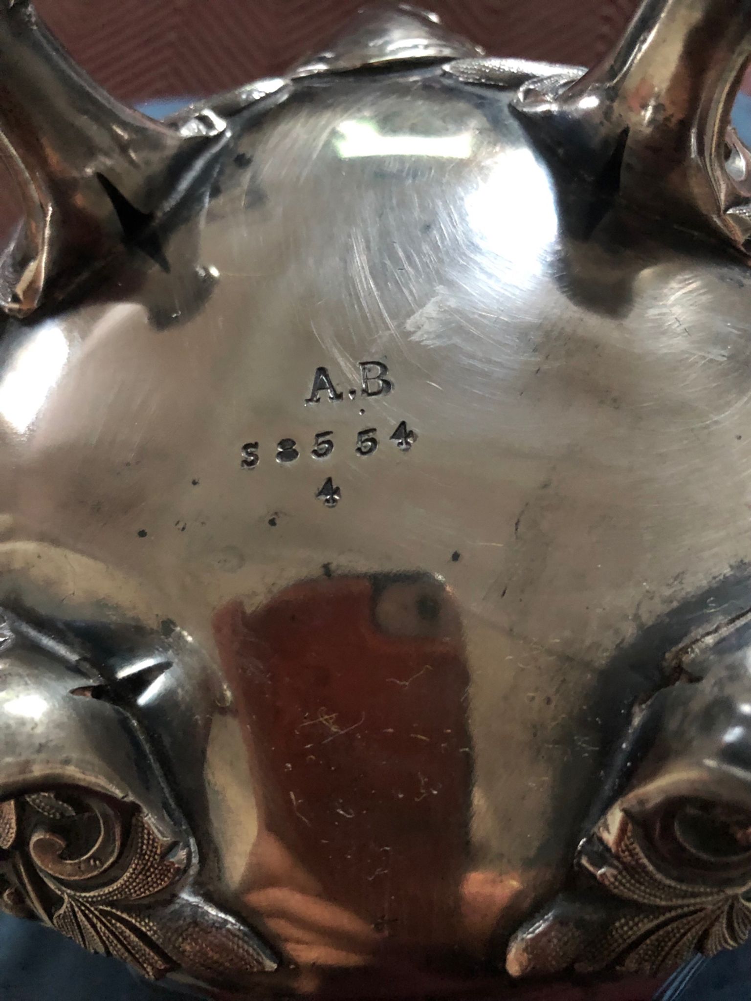 Silver-plated coffee pot and sugar bowl