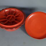 Old spice box or silent servant covered bamboo lacquered Burma.