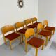 Lot 8 anciennes chaises bois  design scandinave des années 80 vintage