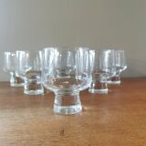 6 verres à pied vintage 70 empilables