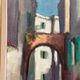 Original Swedish Oil on Canvas – “In the Street” by Unknown Artist – Vintage & Framed