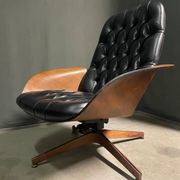 Iconic "Mr. Chair" Armchair & Ottoman – George Mulhauser for Plycra