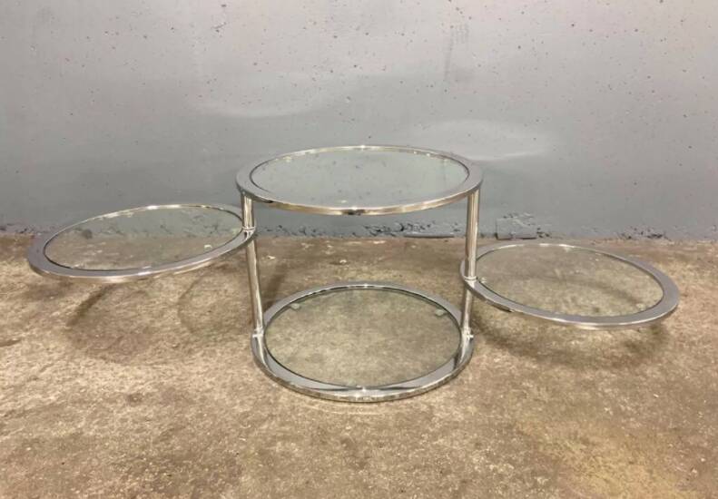 Coffee table, 4 shelves, France, circa 1980