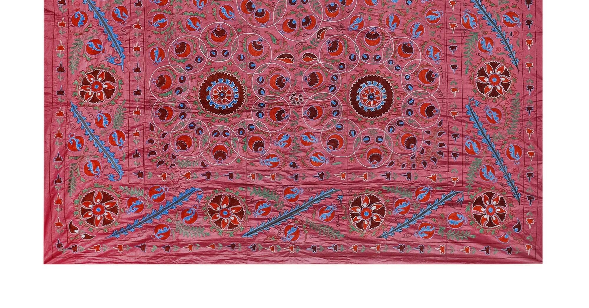 Vintage hand-embroidered tribal tapestry 245x299 cm