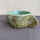 Stoneware bowl with handles, signed handmade ceramic.