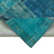 Handmade oriental 170 cm x 242 cm turquoise patchwork carpet