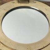 Brass porthole mirror