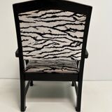 Armchair style Louis XV zebra