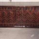 Vintage sideboard in lacquered macassar ebony