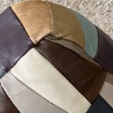 Pouf /coffre ou Ottoman « Arlequin » cuir  1970