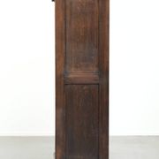 English antique archive cabinet with oak roll-up door from the 20th century