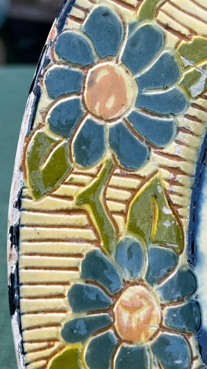 Assiette  poterie  vernissée A.Tripp 1943