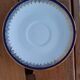 Coffee pot, sugar pot, 1 cup and saucer.