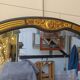 ART DECO BLACK AND GOLD MIRROR (1925-1945)