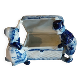 Ancienne petite corbeille figurines Delft