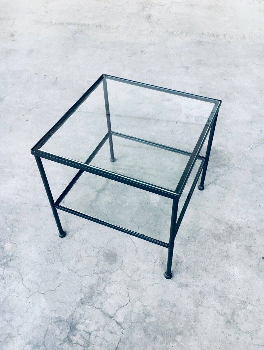 Minimalist Design Two-Tier Low Side Table, Belgium, 1960s