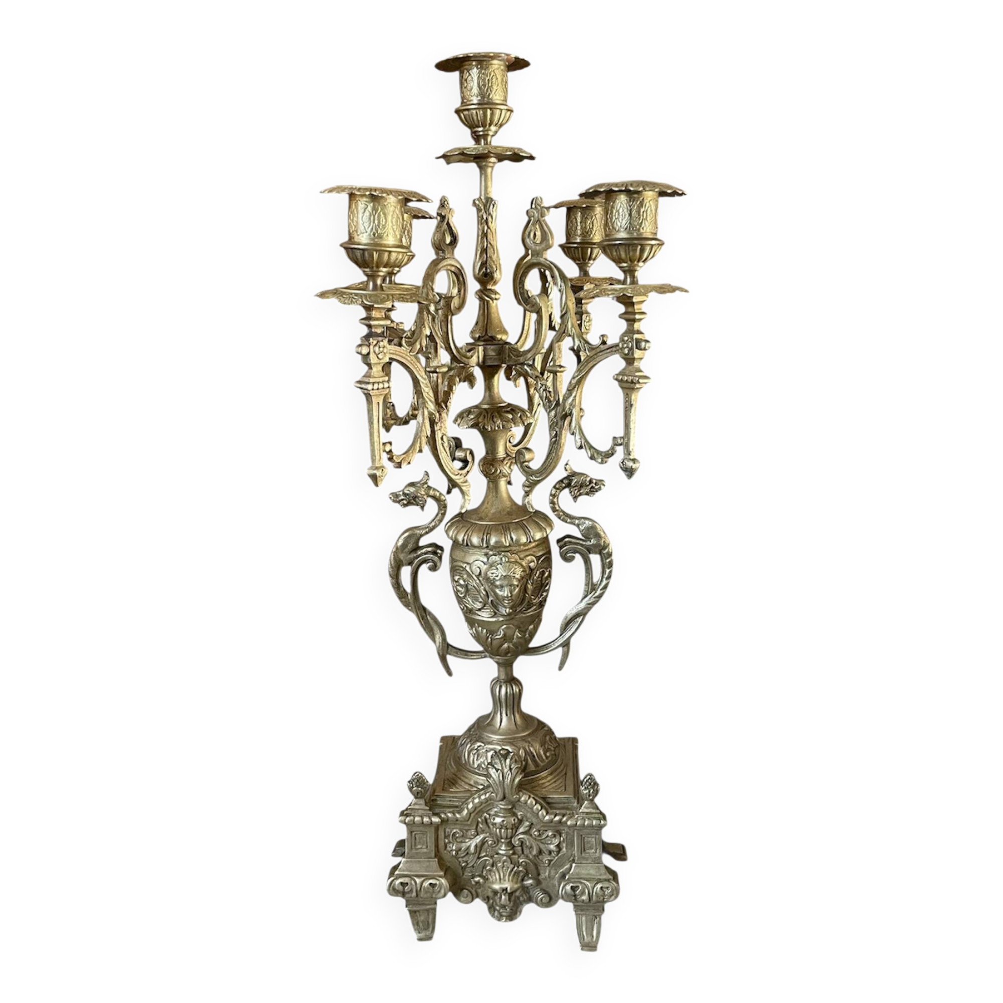 Napoleon III style chandelier in gilded bronze 48.5cm