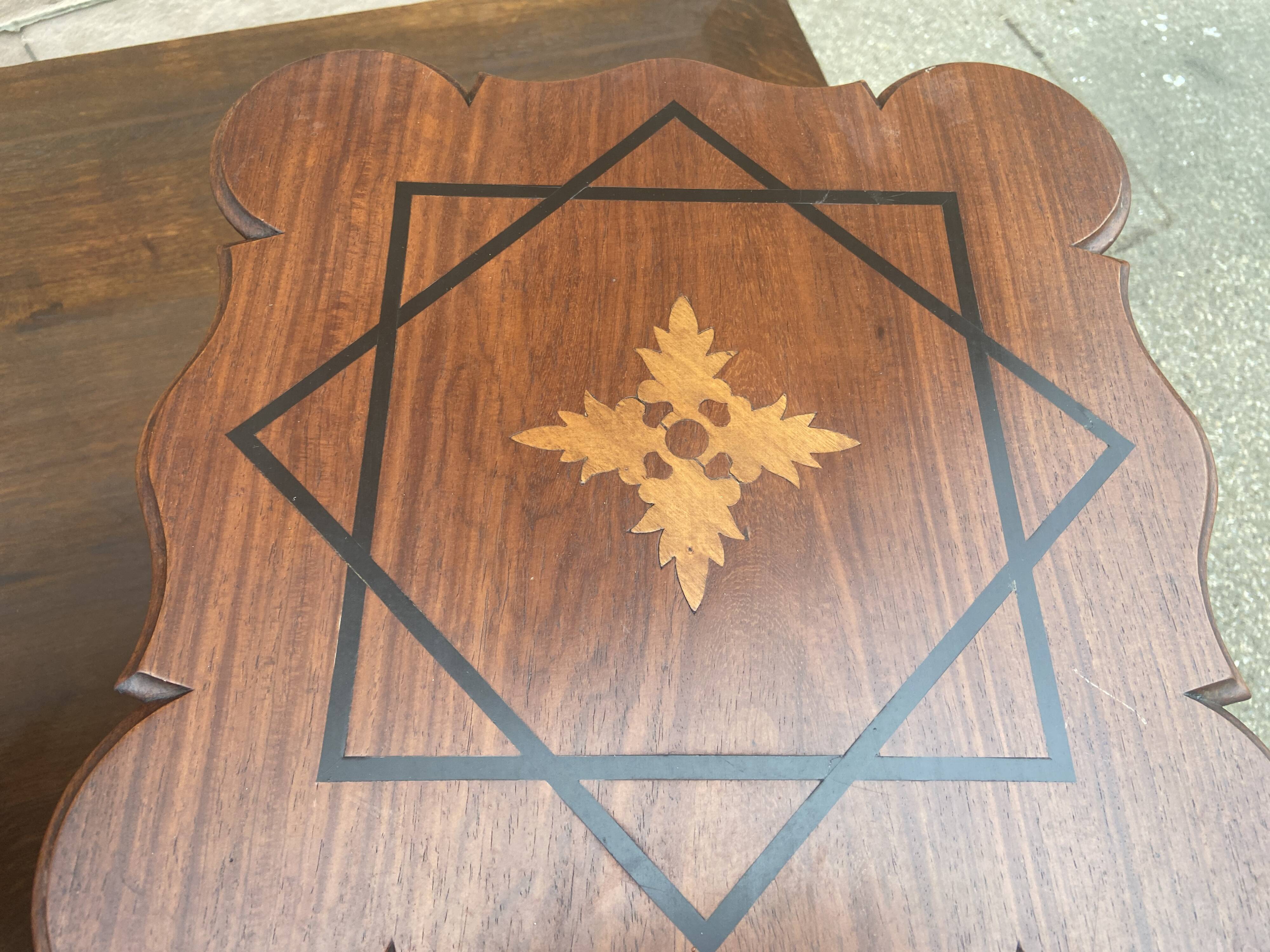 Pair of bedside tables Syrian rosewood vintage 1930