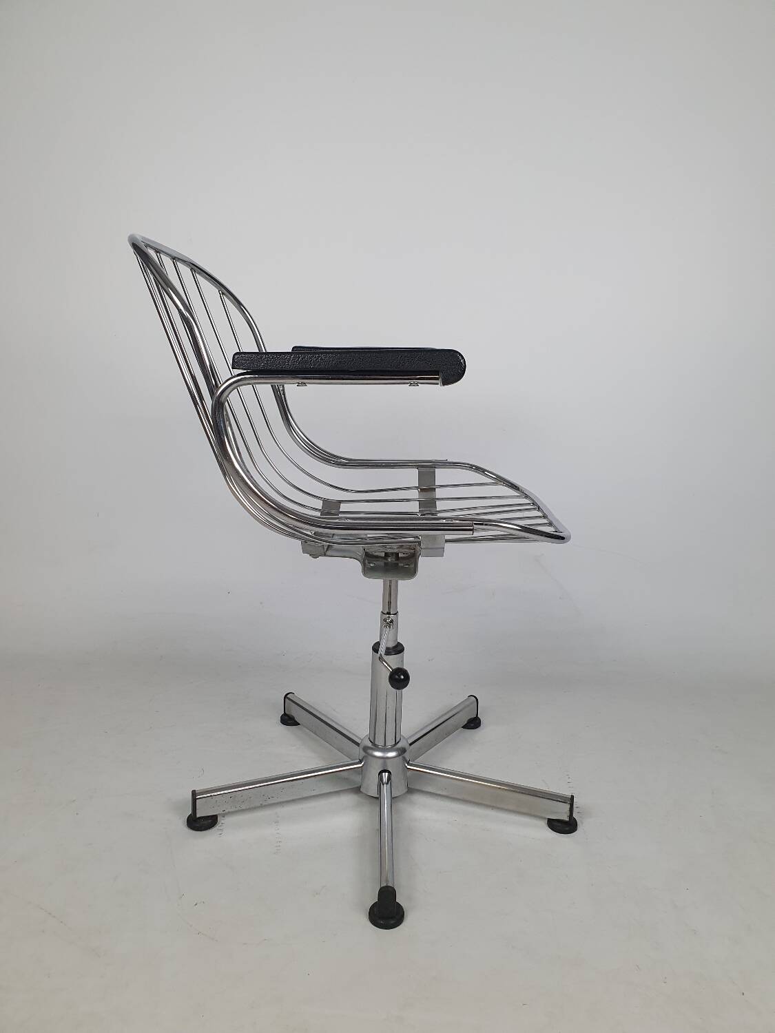 Vintage chrome swivel armchair