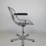 Vintage chrome swivel armchair