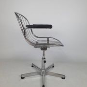 Vintage chrome swivel armchair