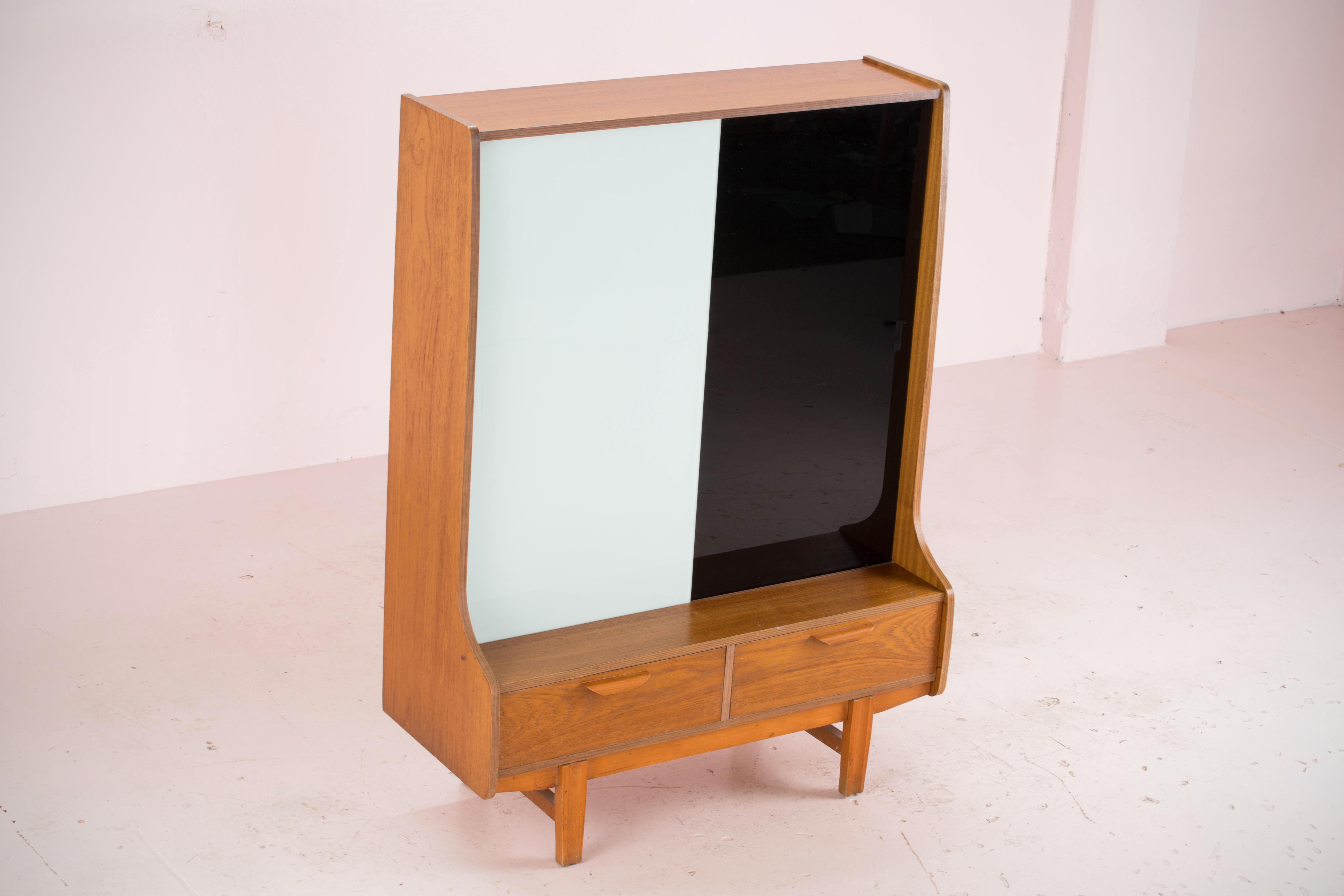 Scandinavian vintage teak library 1960