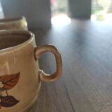Set of 4 Pagnossin cups and saucers with vintage floral pattern