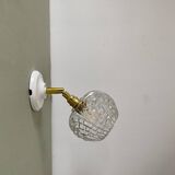 Vintage molded glass globe wall light