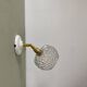 Vintage moulded glass globe wall light
