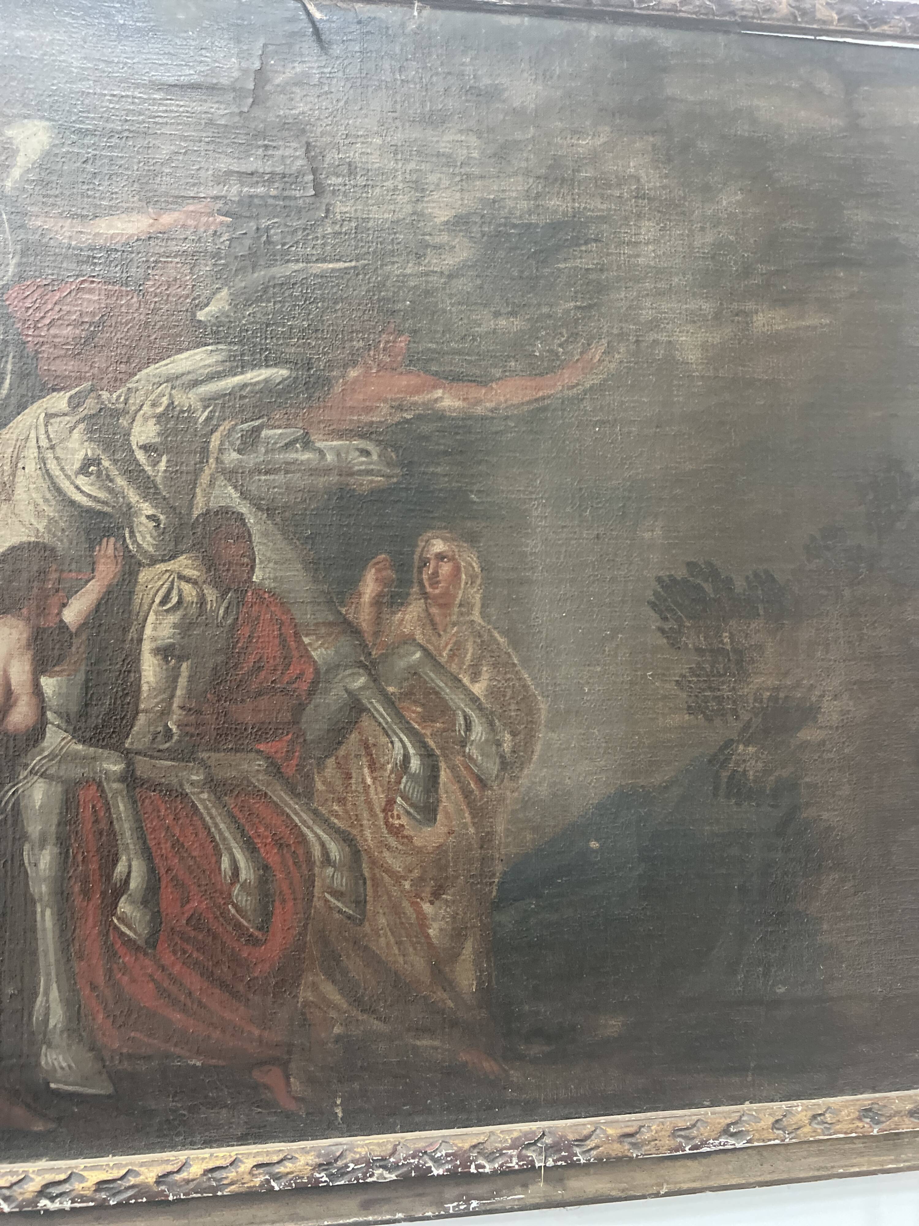 Oil on canvas with a gilded wooden frame, 18th century.