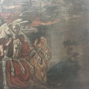 Huile sur toile, encadrement en bois doré, XVIII siècle