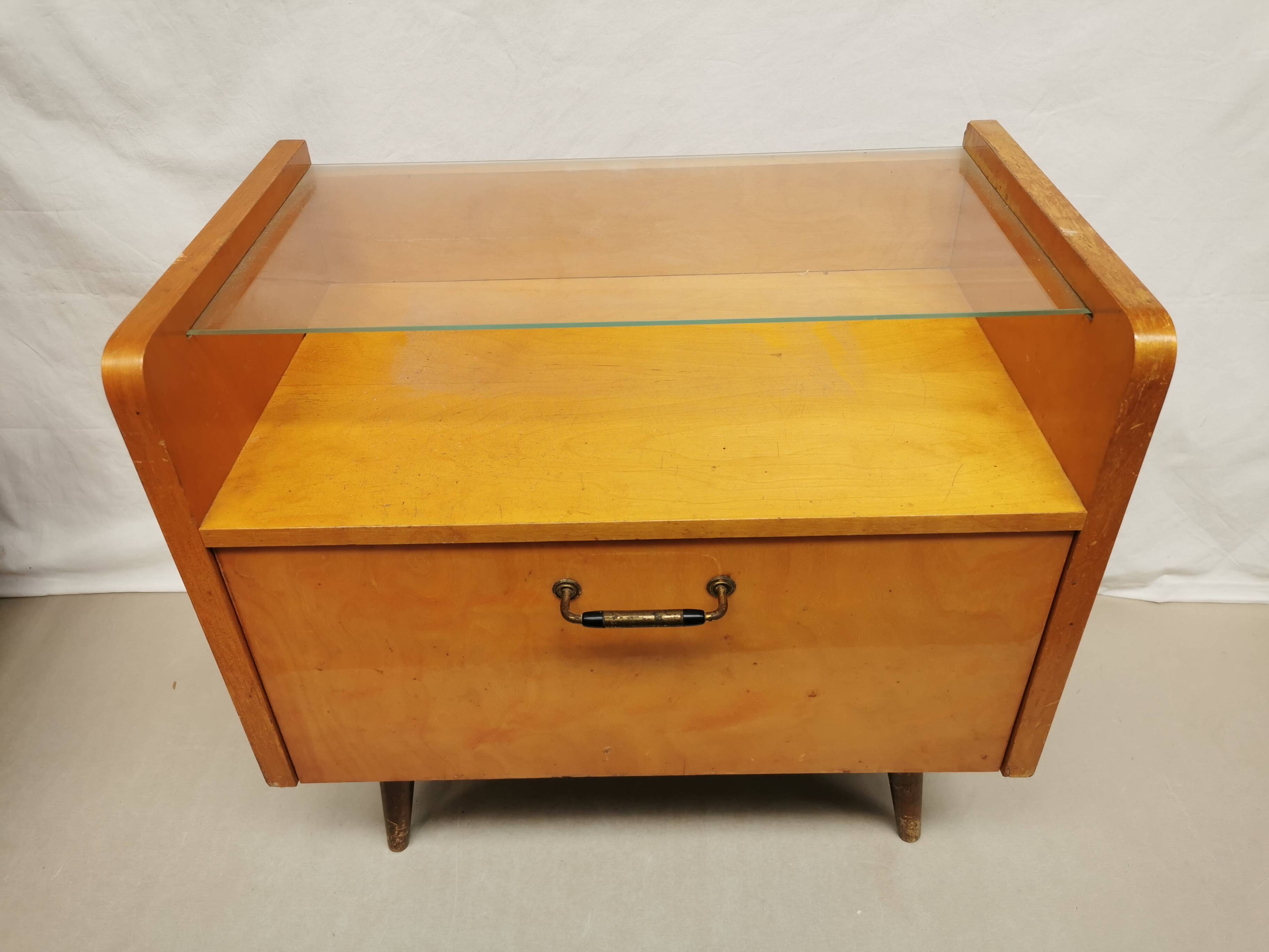 Pair of vintage bedside tables / sofa end tables from the 50s and 60s