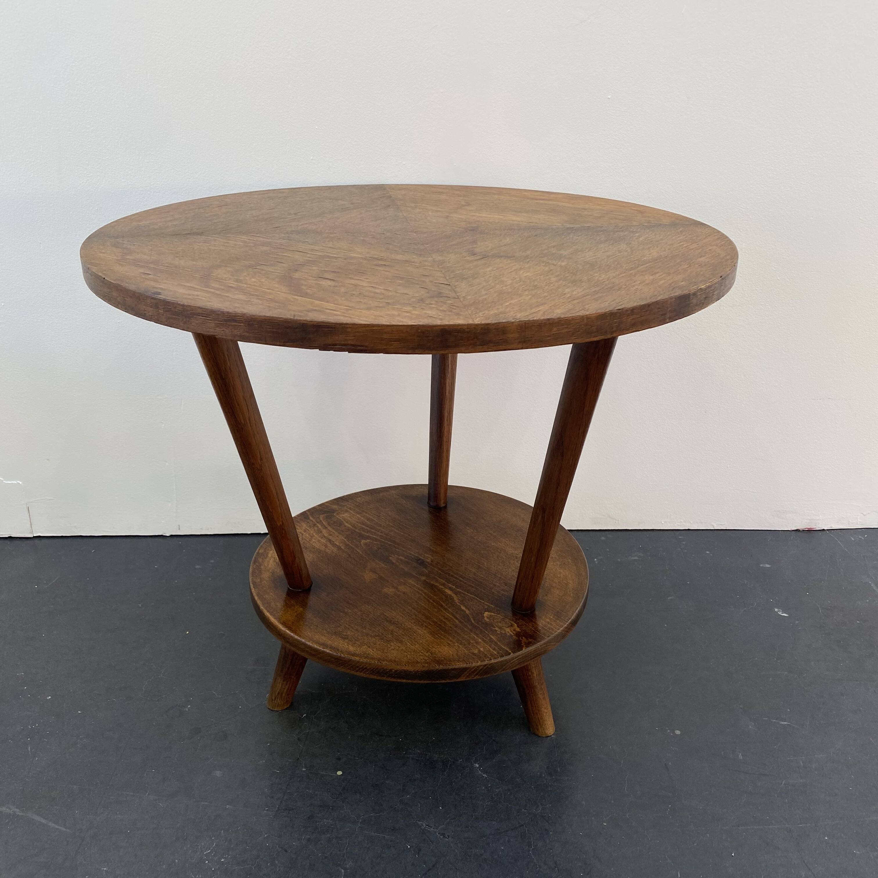 Art deco tripod pedestal table
