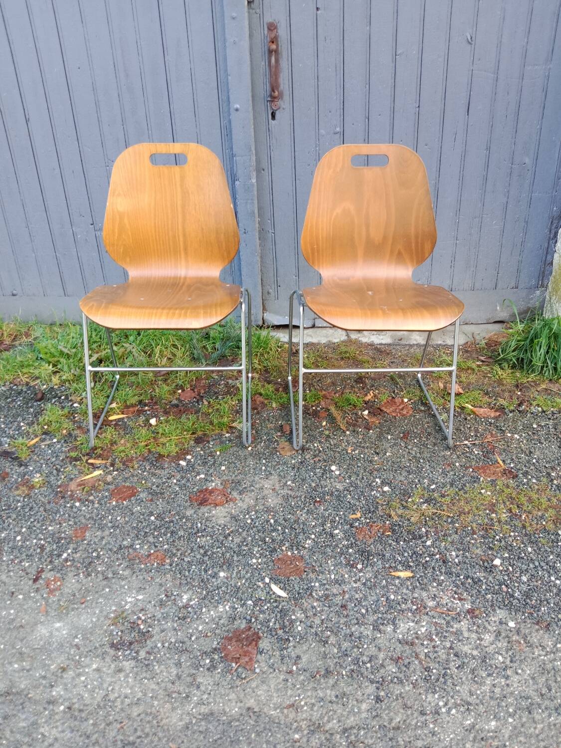 Light wood chairs
