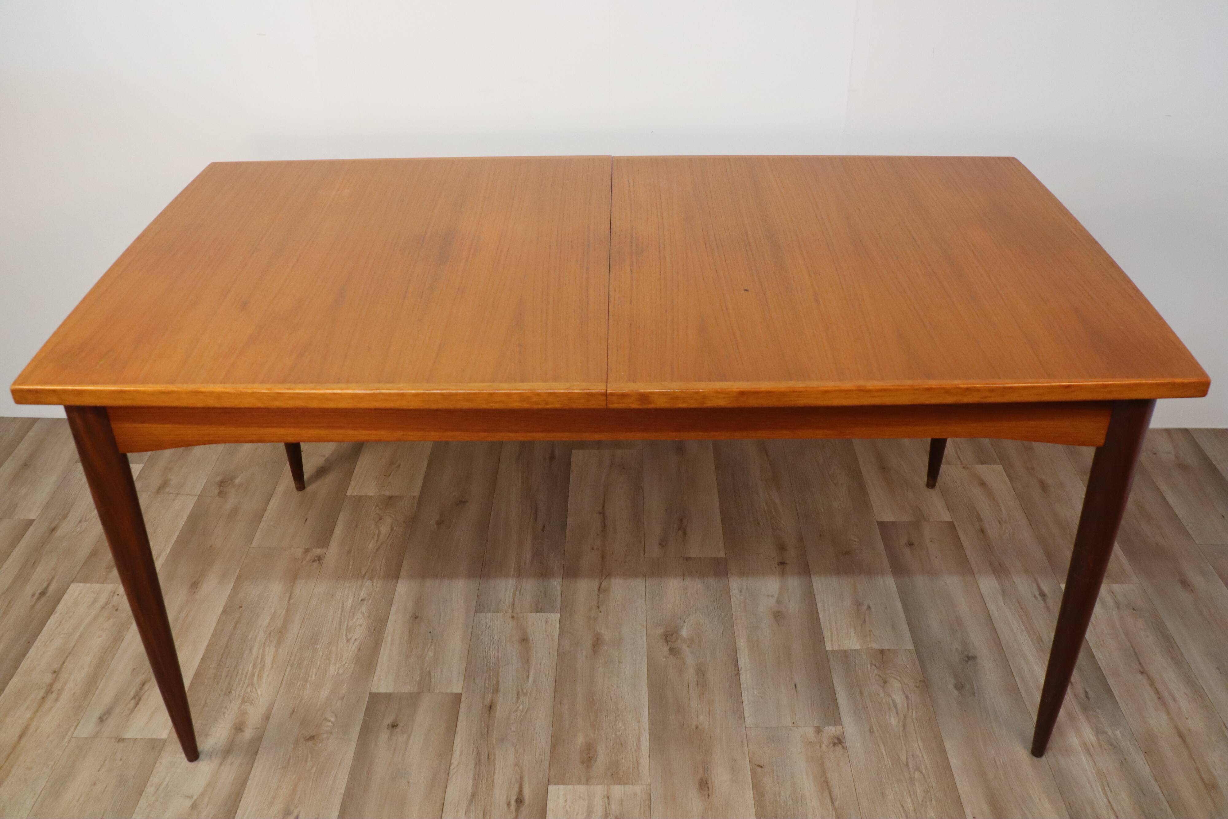 Scandinavian extendable teak dining table 1960