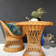 Wicker armchair and his table